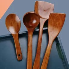 Utensílios de cozinha de madeira espátula de madeira antiaderente Pan espátula de madeira colher cozinhar espátula de ar