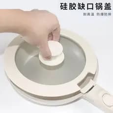 Tampa Universal de Silicone à prova de derramamento, pote de leite, tampa Wok, tampa de vidro temperado