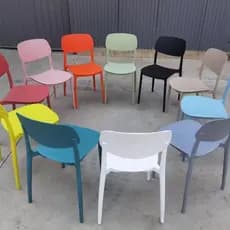 Cadeira de plástico doméstica lazer cadeira de jantar mesa de jantar restaurante simples empilhamento banco comercial en