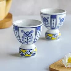 Retro pintado à mão azul branco cálice criativo Forlo copo único em forma de cabaça xícara de chá chinesa casa cerâmica