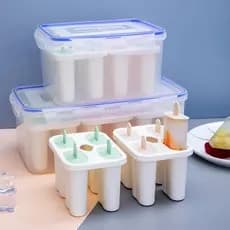 Molde de gelo picolé sorvete molde doméstico picolé sorvete caixa de cubo de gelo com tampa selada Freezer caseiro