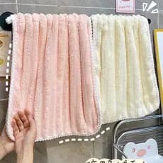 Doce listrado Coral velo toalha de rosto absorver água de secagem rápida sem fiapos das mulheres dos homens High-End toa