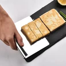 Cortador de farinha de aço inoxidável raspador de massa faca de agitação de farinha Baguette faca de pão faca de corte f