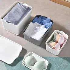 Caixa de armazenamento de artigos diversos caixa de armazenamento de plástico casa quarto organizador caixa cesta de mes