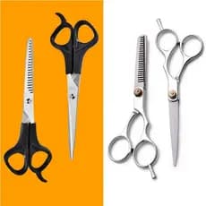 Tesoura de cabeleireiro tesoura plana corte próprio conjunto de ferramentas de corte de cabelo doméstico corte de dentes