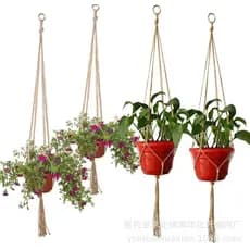 Jardinagem Greening vaso de flores corda de cânhamo pendurado net vaso de flores pendurado cesta net bolso pendurado ces