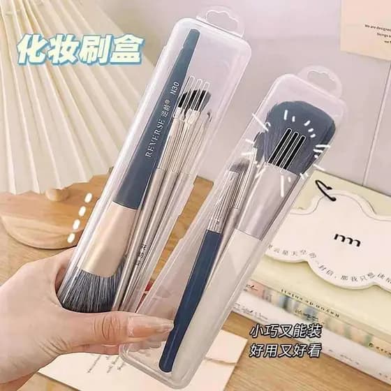 Caixa de armazenamento de pincel de maquiagem portátil Anti-poeira Blush escova com tampa sombra escova sobrancelha lápi
