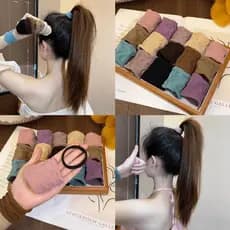 Laço cabeça cabeça corda de cabelo anel de cabelo máscara anel de cabelo rabo de cavalo alto 2024 novo estilo influencia