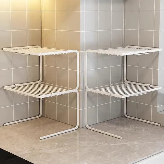 Pote de armazenamento de cozinha doméstico Multi-camada pote de armazenamento pia interior em camadas fogão pote