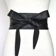 Europeu americano novo estilo outono inverno versão larga cinto senhoras moda All-Match fita decorativa laço cinto