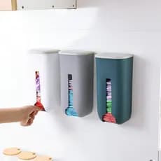 Saco de lixo Clamshell de cozinha sem perfuração, caixa de armazenamento, saco de plástico, caixa de armazenamento remov