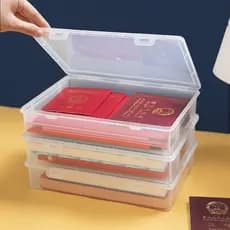 Caixa de armazenamento de documentos domésticos, certificado de livro de conta, passaporte, certificado de nascimento, c