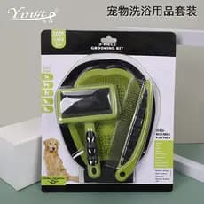 Luvas de banho para animais de estimação, conjunto de escova de banho para cães, luvas de cabelo de gato, pente de cabel