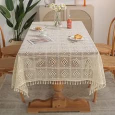 Toalha de mesa redonda estilo Pastoral americano, algodão puro, Anti-poeira, mesa retangular, luz de luxo, capa de alta