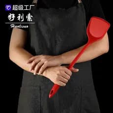 Conjunto de utensílios de cozinha domésticos, resistente a altas temperaturas, espátula de Silicone, colher de sopa, com