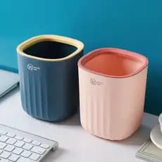 Influenciador pequeno bin desktop pequeno bin desktop higiênico pequeno bin mini mesa lata de lixo mini criativo