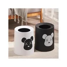 Urso violento dupla camada lata de lixo luz estilo luxo cesta de papel casa sala de estar com tampa quarto banheiro cozi