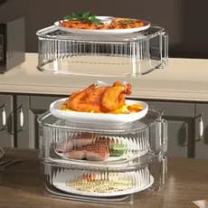 Capa para sobras de alimentos domésticos, Rack de armazenamento multicamadas, cozinha, isolamento Anti-poeira, cobertura