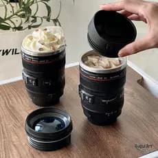 Copo de lente Slr, portátil, moderno, exclusivo, prático, lente de câmera, lente criativa, copo de água, café dedicado