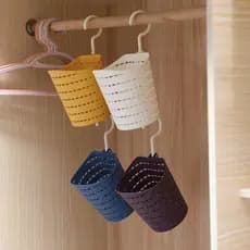 Cesta de armazenamento suspensa para banheiro, pequena cesta suspensa de parede para cozinha, gengibre, alho, cesta de a