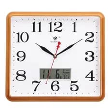 Relógio de parede eletrônico quadrado sala estar mudo relógio doméstico criativo moda arte calendário perpétuo relógio d