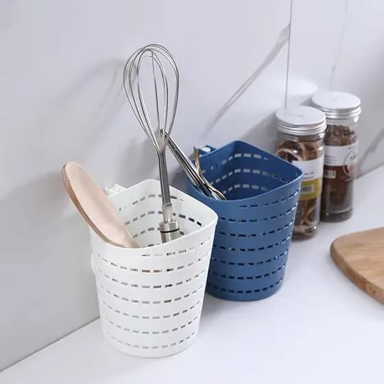 Cesta de suspensão rotativa para banheiro, cesta de armazenamento oca, cesta de suspensão para cozinha, suporte para can