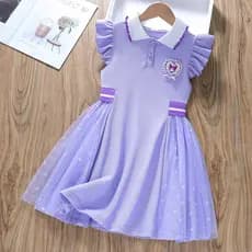 Estoque pronto frete grátis vestido infantil meninas vestido de princesa Elsa 2026 verão novo estilo elegante infantil b