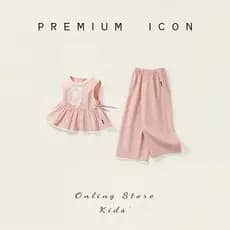 Estoque pronto [Novo estilo de verão] Roupas infantis coreanas da moda 2026 Verão Novo estilo menina doce rosa terno beb