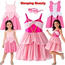 Vestido De Beleza Para Dormir Crianças , Meninas , Verão , Saia Com Alça Legal , Casual , Princesa D