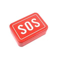SOS Caixa de sobrevivência Caixa de lata de sobrevivência Suprimentos de sobrevivência ao ar livre Caixa de armazenament