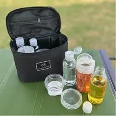 Conjunto de garrafa de tempero portátil ao ar livre churrasco tempero Jar armazenamento bagagem tempero caixa embalagem
