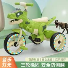 Dinossauro triciclo infantil luz música bicicleta triciclo infantil scooter carrinho de brinquedo scooter