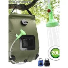Saco de chuveiro dobrável ao ar livre portátil Solar saco de água quente acessórios 20L banho ao ar livre chuveiro sol s