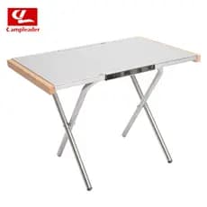 Mesa dobrável para acampamento ao ar livre, portátil, aço inoxidável, piquenique, acampamento, lazer, churrasco, resiste