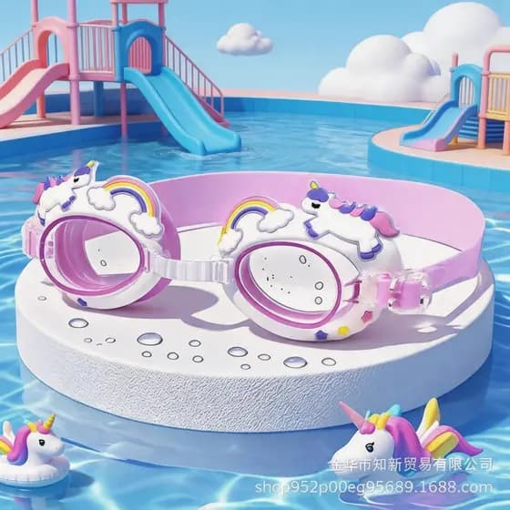 Óculos de natação dos desenhos animados crianças óculos de natação equipamentos HD à prova dwaterproof água Anti-nevoeir