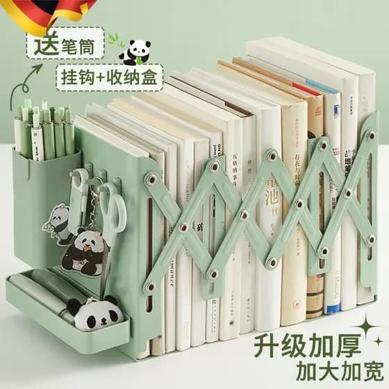 Suporte para livros Suporte para livros anti-retrátil Suporte para livros retrátil de Metal para armazenamento de mesa C