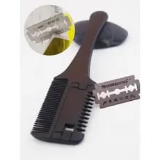 Idosos corte de cabelo artesanal corte de cabelo pente feminino doméstico navalha portátil fluindo mar Manual cortador r