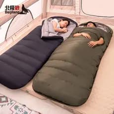 Ártico lobo acampamento ao ar livre saco de dormir outono inverno ampliado engrossado quente para baixo saco de dormir a