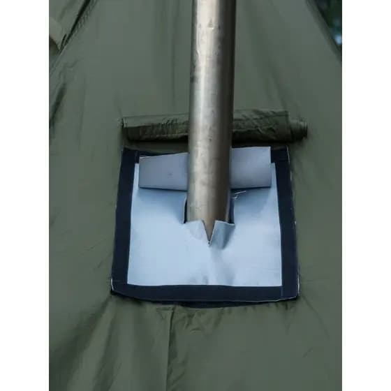 Tenda de pirâmide pano à prova de fogo ao ar livre inverno acampamento fogão a lenha dupla camada chaminé retardador de 
