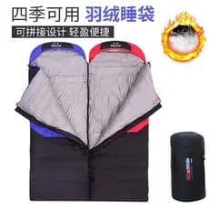 Saco de dormir para baixo barraca ao ar livre acampamento viagem dormir almoço pausa Envelope estilo inverno à prova de