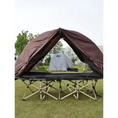 Tenda Off-round de 1.5 kg, barraca de acampamento com tapete, barraca de soldado único, barraca de acampamento ao ar liv