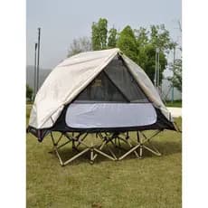 Tenda off-round dois em um, barraca de cama off-round, barraca de acampamento, barraca de soldado único, barraca de cama