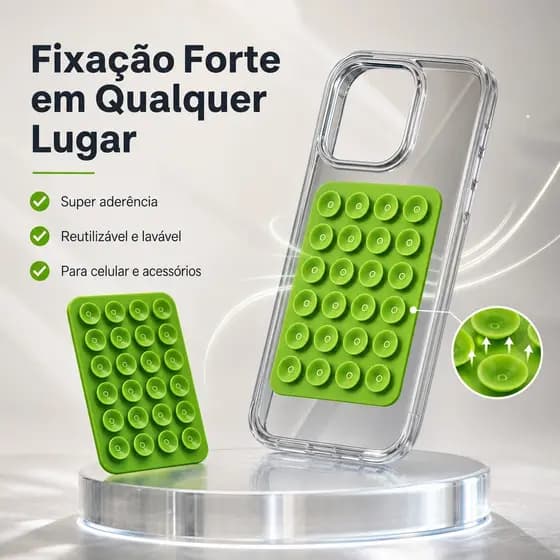 【Envio de São Paulo】Suporte prático de caixa de silicone com sucção para espelhos e superfícies Caixa de