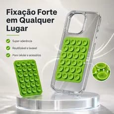 【Envio de São Paulo】Suporte prático de caixa de silicone com sucção para espelhos e superfícies Caixa de
