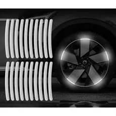 Adesivos Refletivos Para Rodas De Carros Motos E Bikes Aviso Segurança Noturna- Kit Com 20 Peças