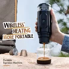 Máquina de café expresso com aquecimento sem fio, cápsula de pó, carregamento portátil, viagem ao ar livre, carro, máqui