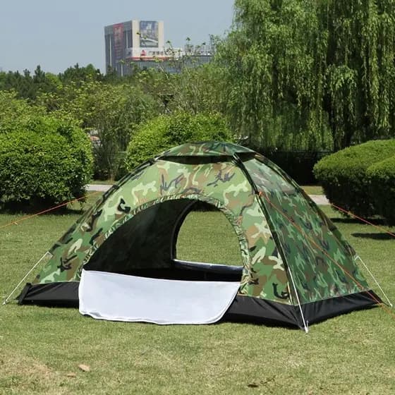 Tenda automática única dupla ao ar livre 2 pessoas 3-4 pessoas campo escalada casal acampamento camuflagem conjunto Ultr
