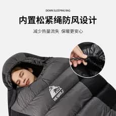 Masculino lobo para baixo saco de dormir ao ar livre inverno Ultra-leve adulto acampamento inverno quente engrossado adu