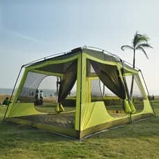 Tenda grande multijogador ao ar livre, 5 pessoas, 8 pessoas, 10 pessoas, 12 pessoas, acampamento, duas quartos, um salão