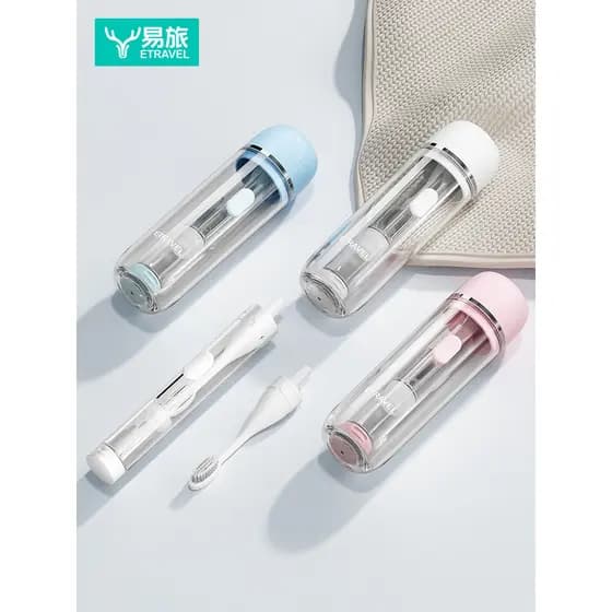 Conjunto de higiene pessoal para viagem, fácil viagem, viagem de negócios, portátil, dobrável, escova de dentes, copo pa